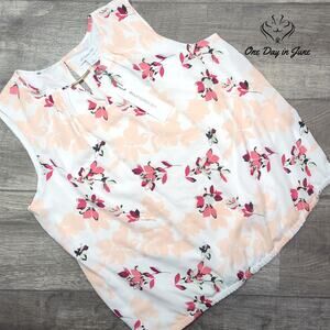 Liz Claiborne Sleeveless Floral Top Size L
